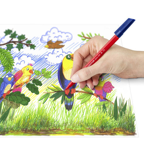 Staedtler 326 Noris Club Fibre Tip Pens Assorted Colours Pack of 10