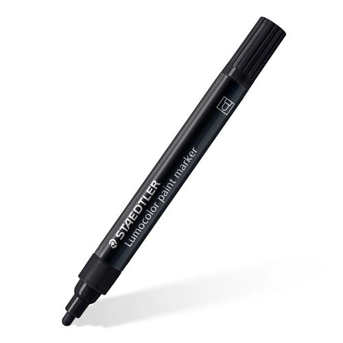 Staedtler 349 Lumocolor Paint Acrylic Marker Black Pack of 10