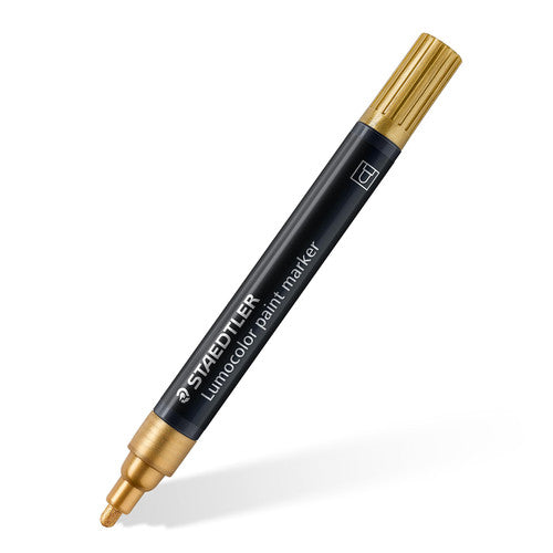 Staedtler 349 Lumocolor Paint Acrylic Marker Gold Pack of 10