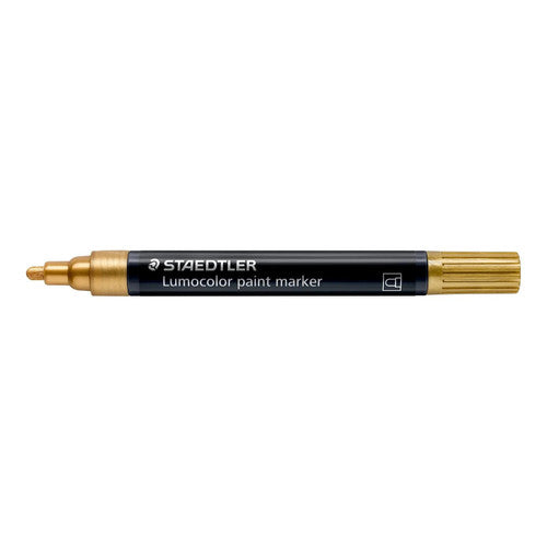 Staedtler 349 Lumocolor Paint Acrylic Marker Gold Pack of 10