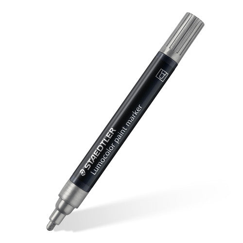 Staedtler 349 Lumocolor Paint Acrylic Marker Silver Pack of 10