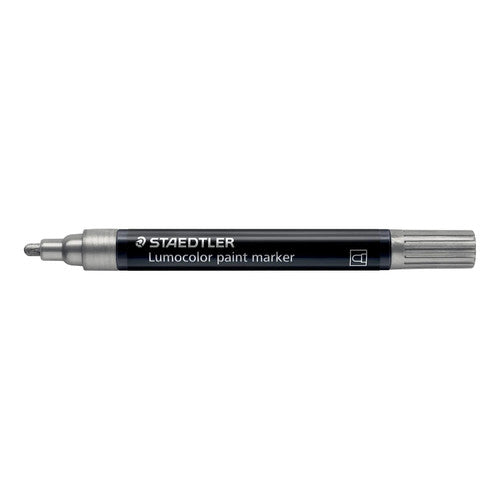 Staedtler 349 Lumocolor Paint Acrylic Marker Silver Pack of 10