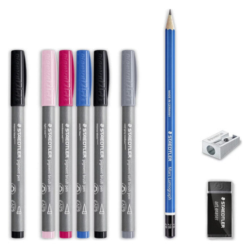 Staedtler 371 Design Journey Pigment Arts Brush Lettering Mixed Set