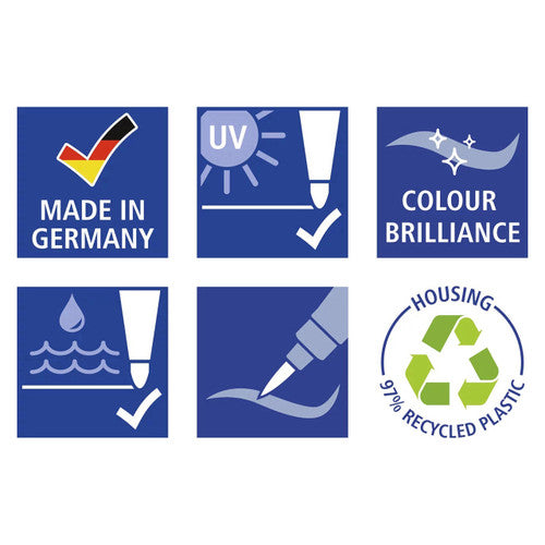 Staedtler 371 Pigment Arts Brush Pen Magenta Pack of 10