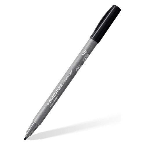 Staedtler 376 Pigment Arts Pen Bullet Tip Intense Black Pack of 10