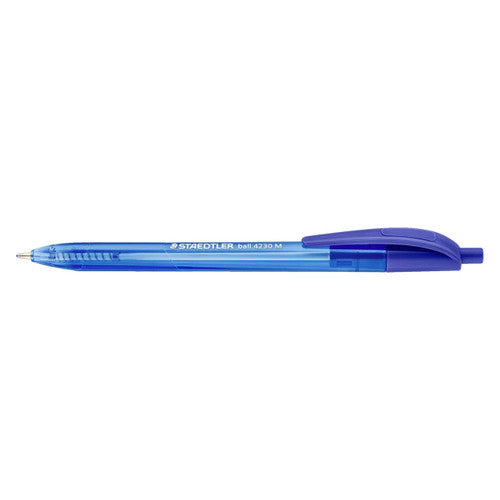 Staedtler 4230 M Retractable Triangular Ballpoint Pen Medium Blue Pack of 10