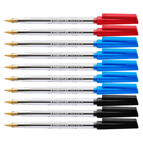 Staedtler 430MASC10 Ballpoint Pen Stick 430 Medium Assorted Pack of 10