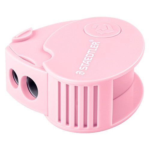 Staedtler 512 PS2 Double Hole Covered Sharpener Pastel Pink and Pastel Purple Box of 12
