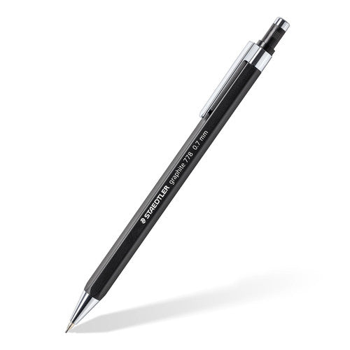 Staedtler 778 Graphite Mechanical Pencil 0.7mm Black Barrel Box of 10