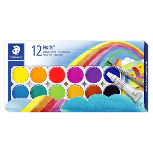 Staedtler 888 Watercolour Paints Tray with Brush