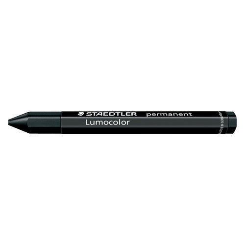 Staedtler Lumocolor Permanent Omnigraph Crayon Black Pack of 12