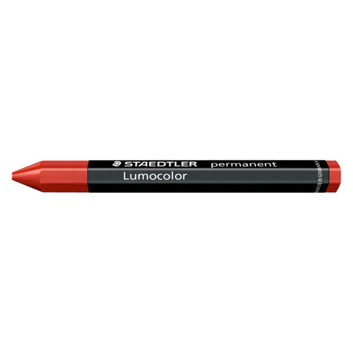 Staedtler Lumocolor Permanent Omnigraph Crayon Red Pack of 12