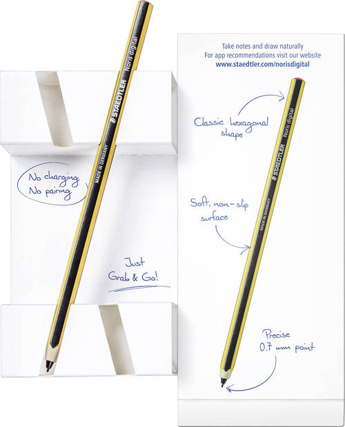 Staedtler 180 22-1 Noris Digital Stylus Pencil Fine 0.7mm Tip for Chromebook Yellow and Black