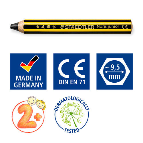 Staedtler Noris Junior 2B Graphite Pencil Card of 1 141-2B BK
