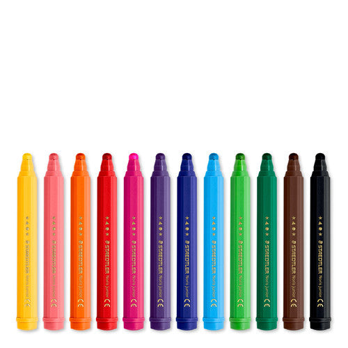 Staedtler Noris Junior Fibre Tip Pens Box of 12 Assorted Colours 329 C12