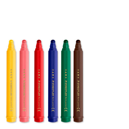 Staedtler Noris Junior Fibre Tip Pens Box of 6 Assorted Colours 329 C6