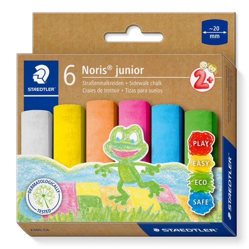 Staedtler Noris Junior Sidewalk Chalks Box of 6 Assorted Colours 2365 C6