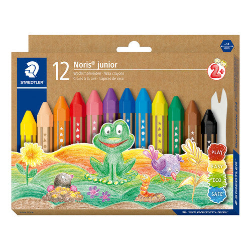 Staedtler Noris Junior Wax Crayons Box of 12 Assorted Colours 224 C12