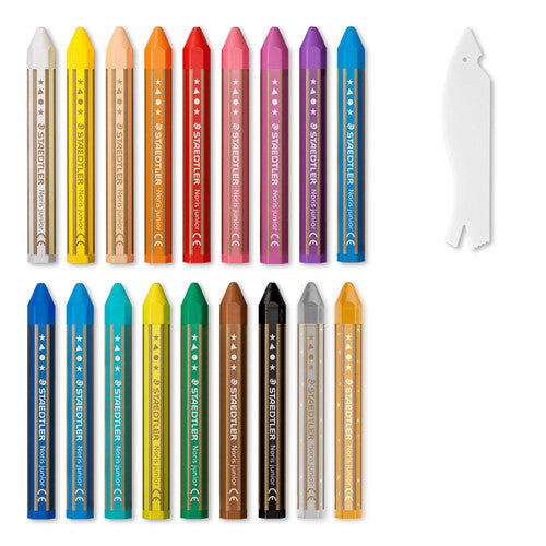 Staedtler Noris Junior Wax Crayons Box of 18 Assorted Colours 224 C18