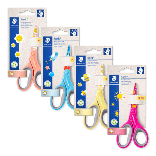 Staedtler Noris Pastel Scissors 14cm 4 Assorted Colours 965 14P BK