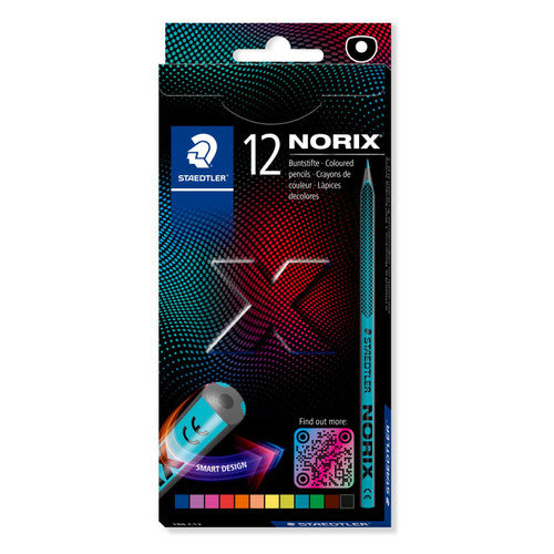 Staedtler Norix Coloured Pencil Box 12 Assorted Colours 186 C12