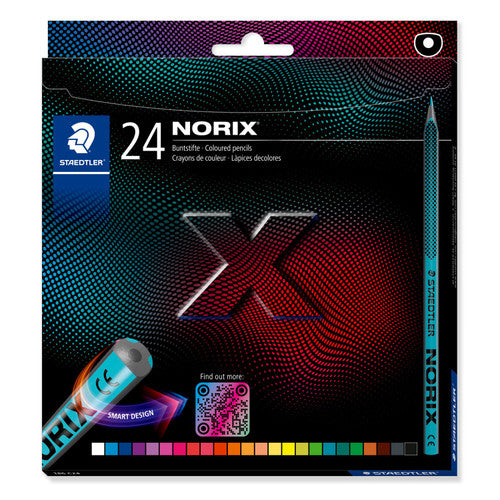 Staedtler Norix Coloured Pencil Box 24 Assorted Colours 186 C24