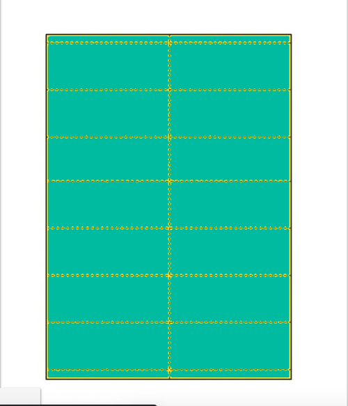 Bala A4 Plain Perforated Card Green 135gsm 210 x 296mm 14 Tags Pack of 1000