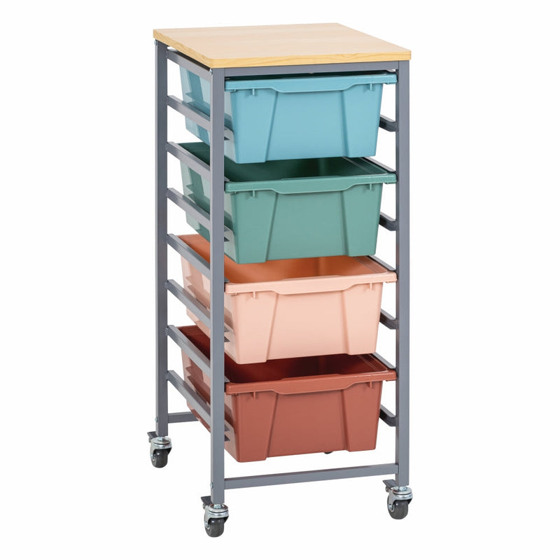 Single Tote Tray Trolley Kit-4