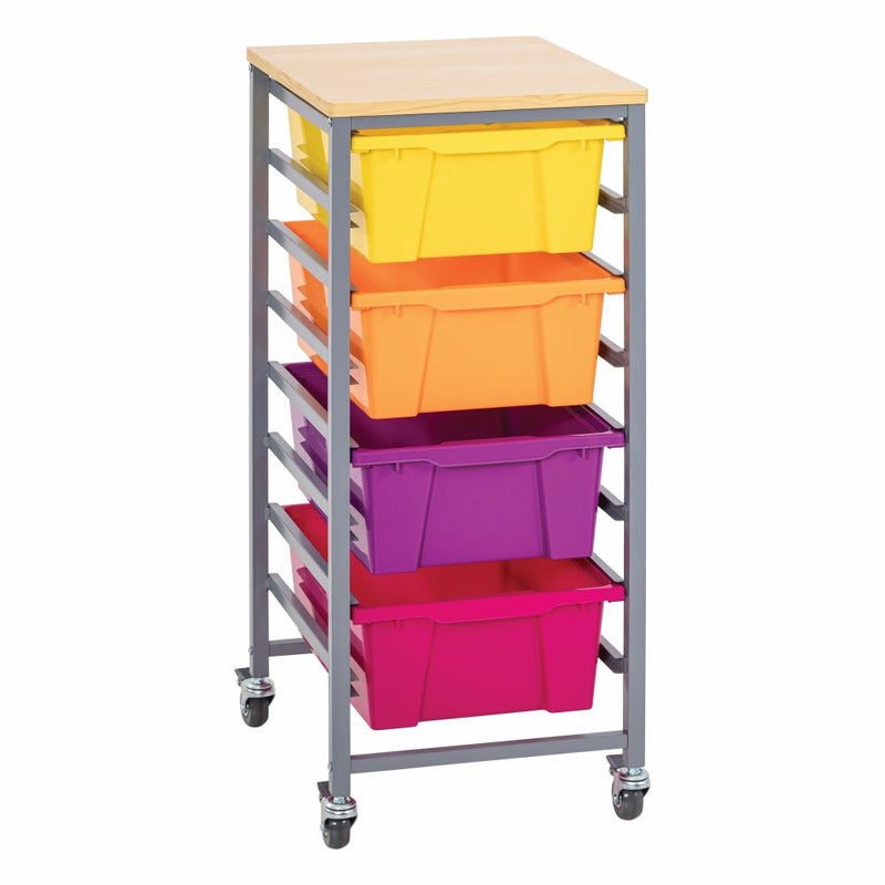 Single Tote Tray Trolley Kit-2