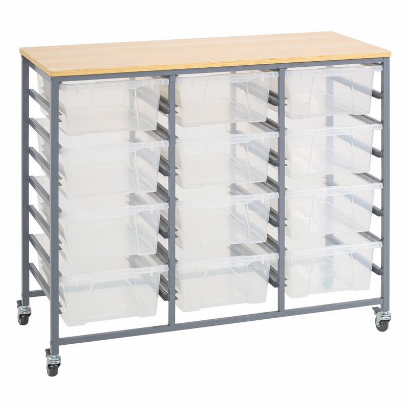 Triple Tote Tray Trolley Kit-4