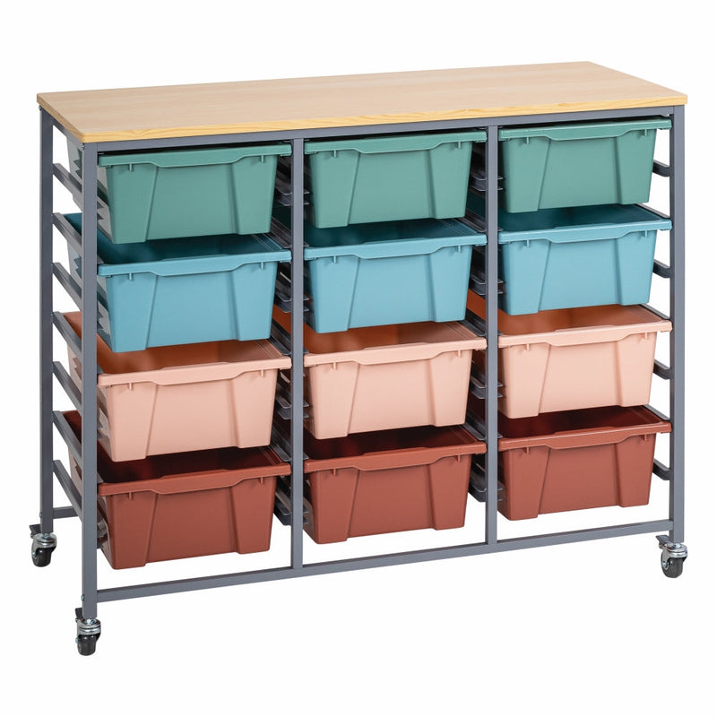 Triple Tote Tray Trolley Kit-9