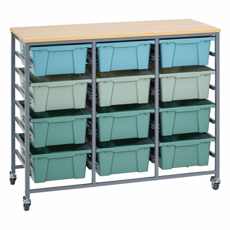 Triple Tote Tray Trolley Kit-10