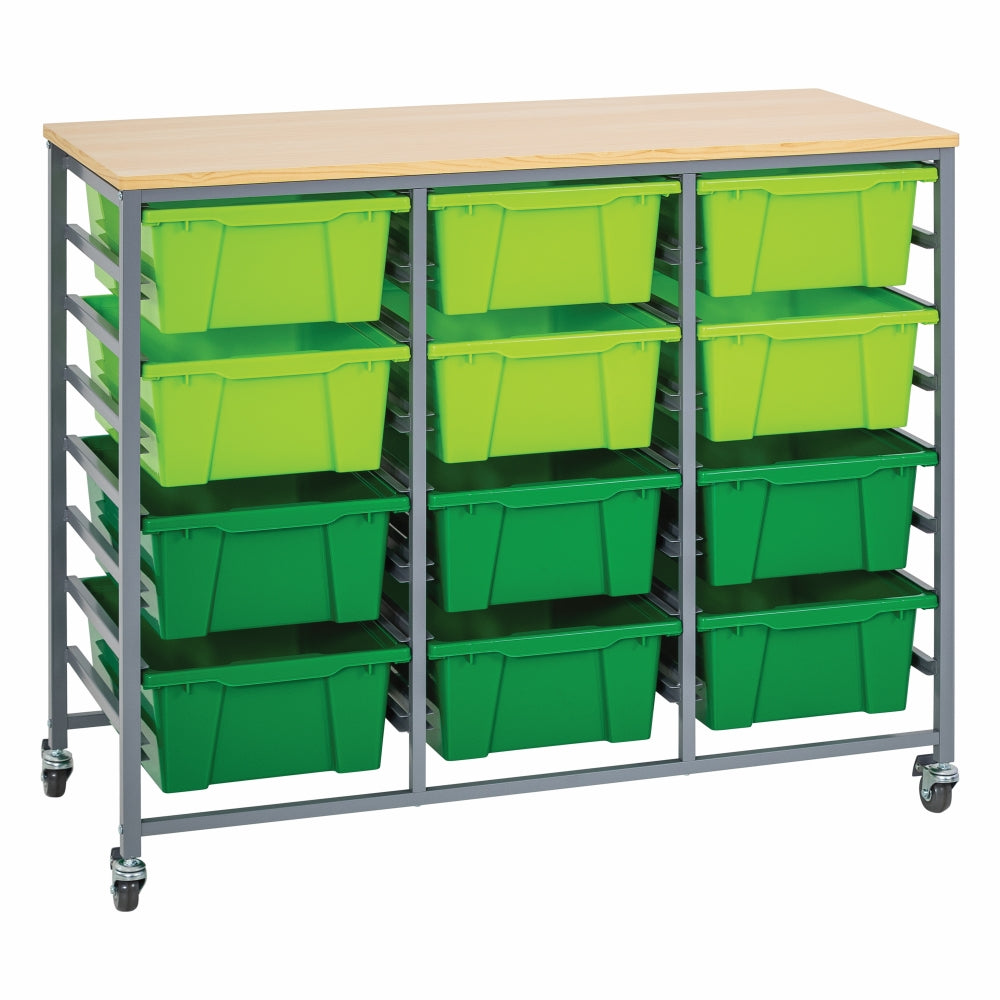 Triple Tote Tray Trolley Kit-8