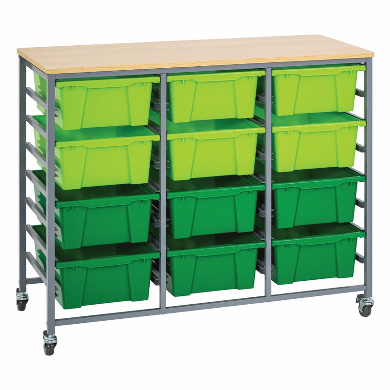 Triple Tote Tray Trolley Kit-8