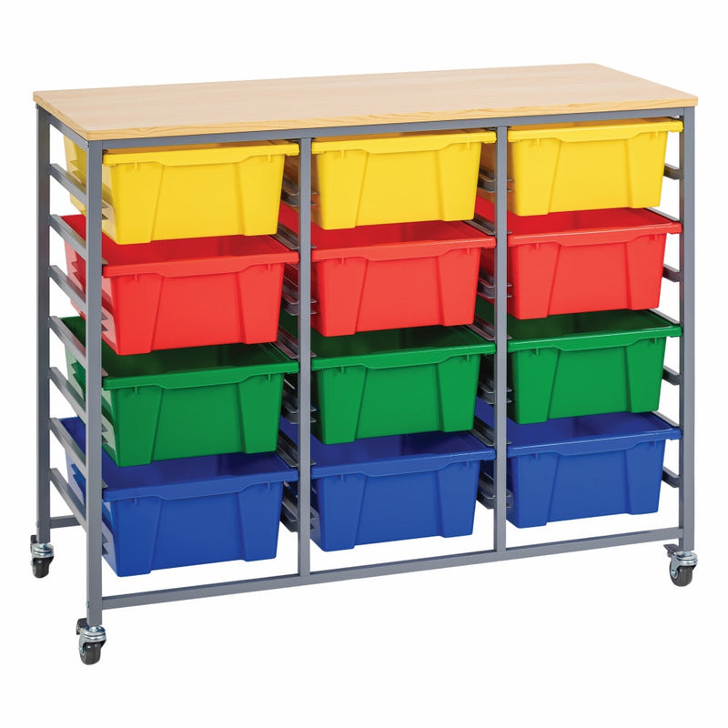 Triple Tote Tray Trolley Kit-1