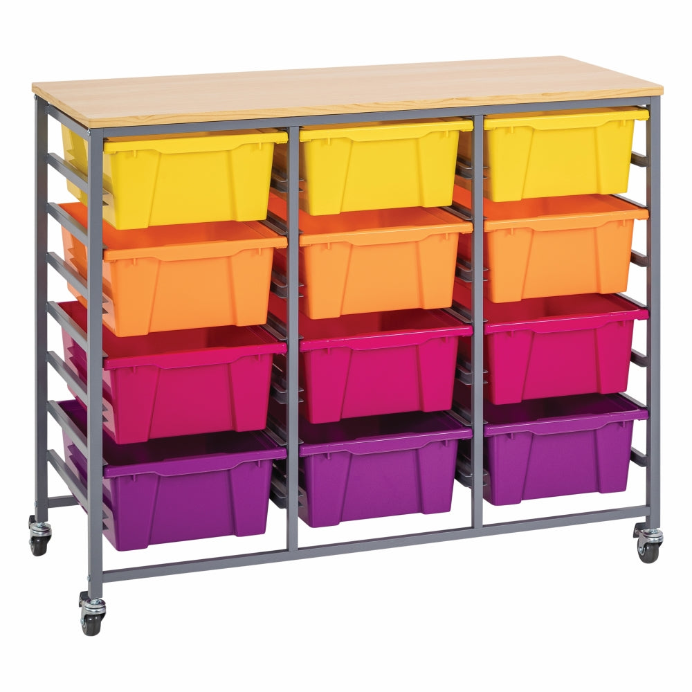 Triple Tote Tray Trolley Kit-2