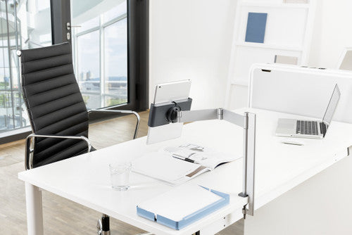 Desktop Tablet Holder Table Clamp Silver