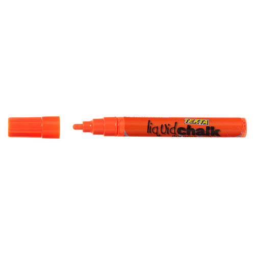 Texta Liquid Chalk Marker Dry Wipe Bullet Orange Pack of 1