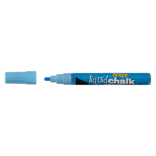 Texta Liquid Chalk Marker Wet Wipe Bullet Blue Pack of 1
