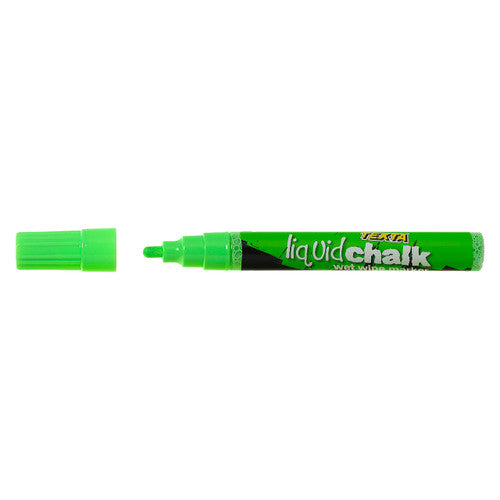 Texta Liquid Chalk Marker Wet Wipe Bullet Green Pack of 1