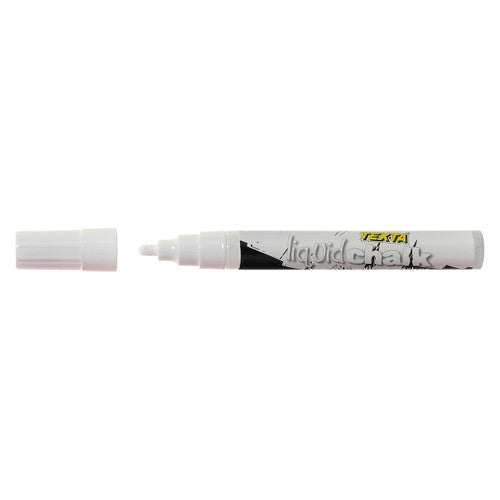 Texta Liquid Chalk Marker Wet Wipe Bullet White Pack of 1