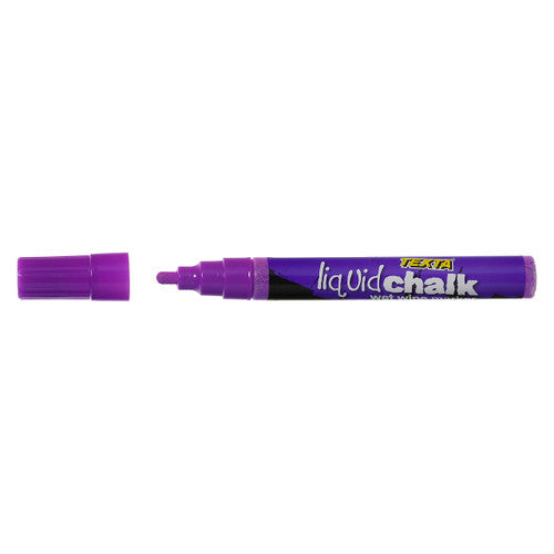 Texta Liquid Chalk Marker Wet Wipe Bullet Purple Pack of 1