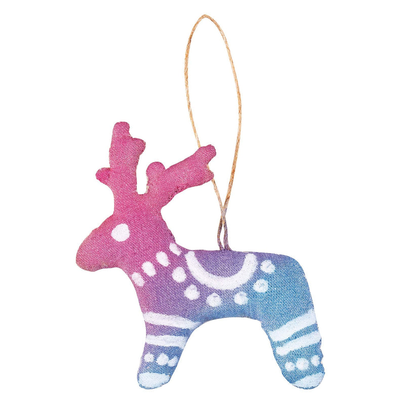 Zart Calico Reindeers Pack of 5 Pre Sewn and Filled 10cm Blank Shapes-2