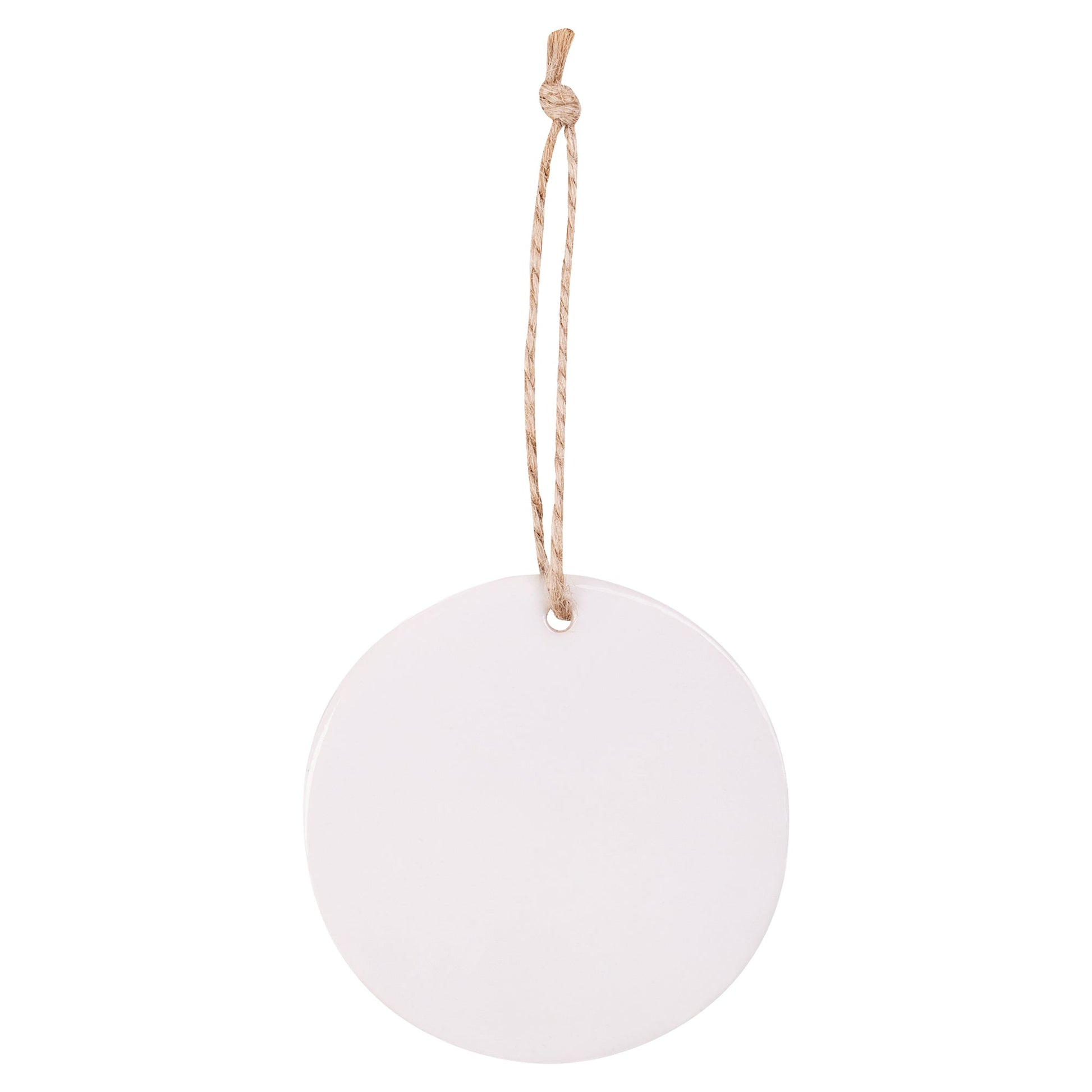 Zart Ceramic Round Shapes Pack of 10 Decorate-Your-Own Ornaments with Hanger-2