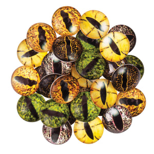 Reptile Eyes 15mm Pack of 30 Glass Domed Cabochon Snake Eyes