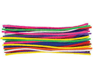 Basics Chenille Stems Coloured 30cm Pack of 150 Twelve Colours in a Tub