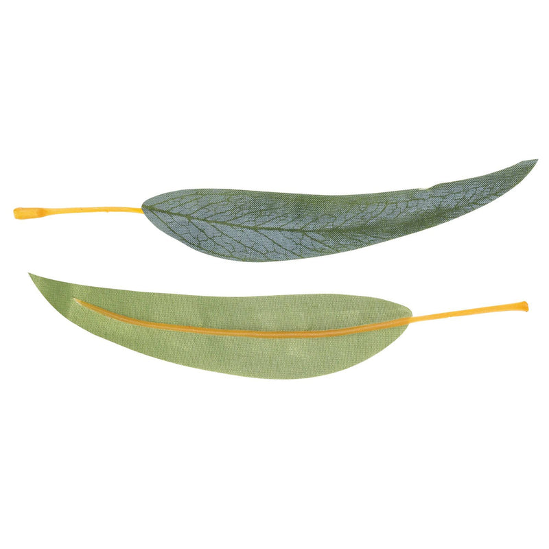 Zart Gum Leaves Pack of 50 Fabric Eucalyptus Leaves with Plastic Stems-3