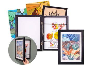 Zart Display and Store Snap Frame A3 Black Holds 50 Extra Sheets-1