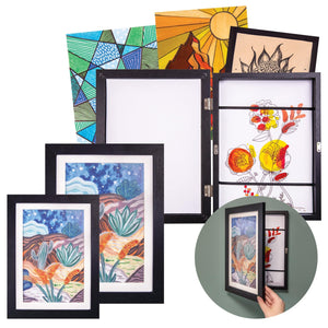 Zart Display and Store Snap Frame A4 Black Holds 50 Extra Sheets