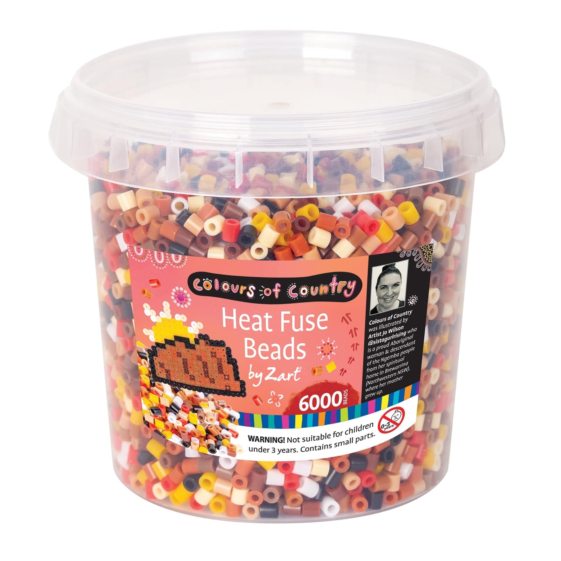 Zart Bond Fuse Beads Colours of Country Tub of 6000-2